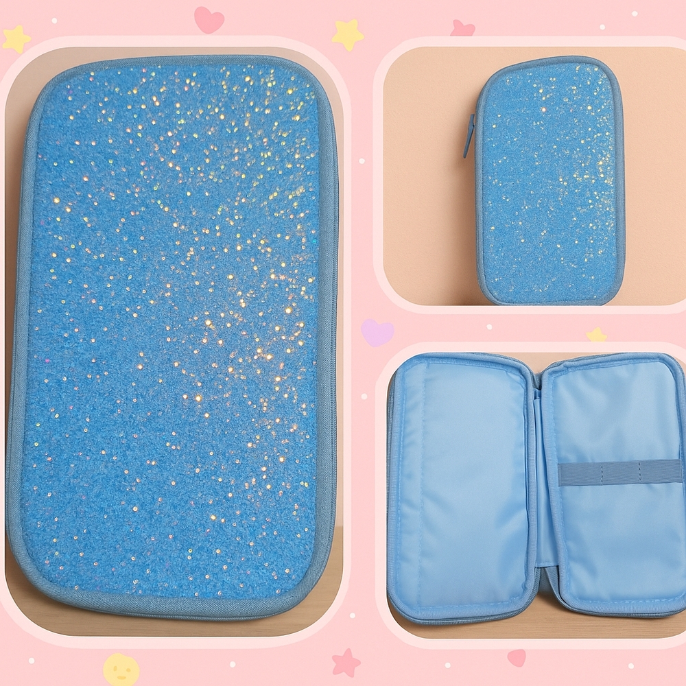 Unbrandes Sparkly Blue Glitter Case